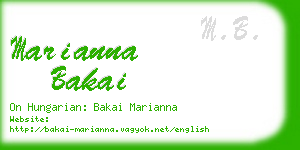 marianna bakai business card